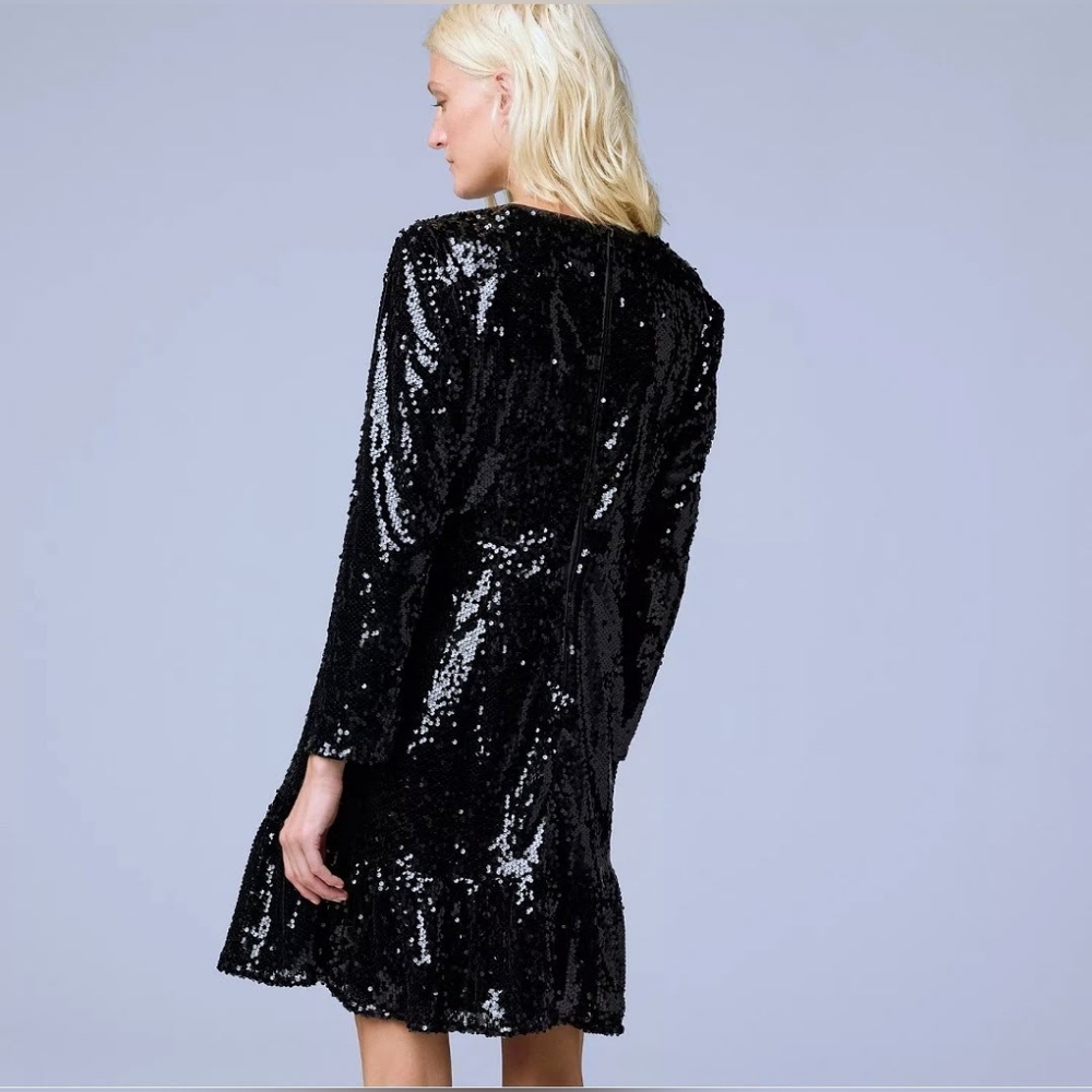 NWT! Fall Glam Sequin Barbiecore LBD Women's Party Dance Formal Minidress Small - Picture 8 of 17